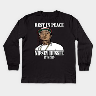 Nipsey Hussle Kids Long Sleeve T-Shirt